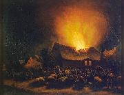 Fire in a Village Egbert van der Poel